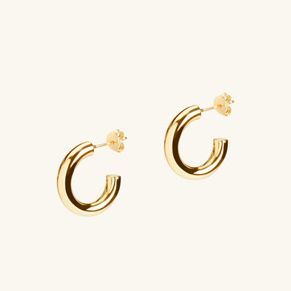 Chunky Hoop Earrings Gold